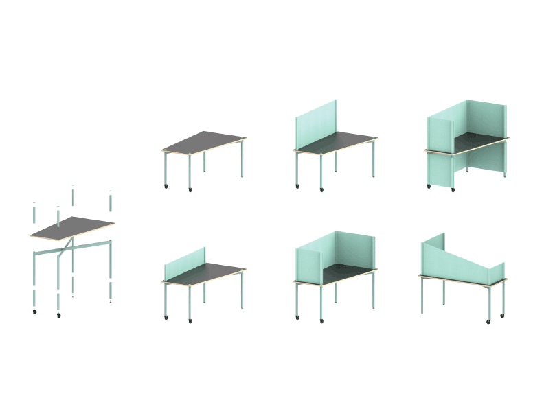 Heartwork Square Desking System - Thomas Burns for ALM Project